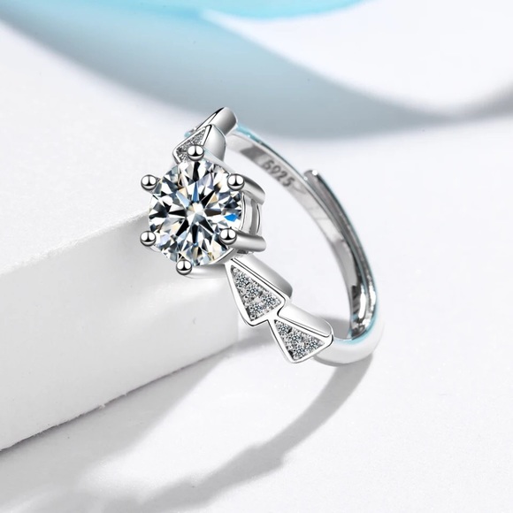 S925 Sterling Sliver Adjustable Ring for women - Picture 4 of 8